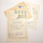 Απολυτήριον "Δημοτικόν Σχολείον Αιγίου" Σχολ. έτος 1956-1957 (LOT 4 εγγράφων)