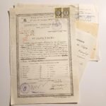 Ενδεικτικόν "Οκτατάξιον Γυμνάσιον Θηλέων Αιγίου" Σχολ. έτους 1957-1958 (LOT 4 εγγράφων)