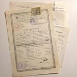 Ενδεικτικόν "Οκτατάξιον Γυμνάσιον Θηλέων Αιγίου" Σχολ. έτους 1957-1958 (LOT 4 εγγράφων)
