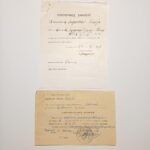 Ενδεικτικόν "Οκτατάξιον Γυμνάσιον Θηλέων Αιγίου" Σχολ. έτους 1957-1958 (LOT 4 εγγράφων) - Image 4