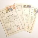 Ενδεικτικά "Γυμνάσιον Θηλέων και Δημοτικόν Σχολείον" 1938-1940, 1952- Αίγιο (LOT 4 τεμαχίων) WWII- Β' Παγκόσμιος Πόλεμος