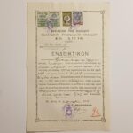 Ενδεικτικά "Γυμνάσιον Θηλέων και Δημοτικόν Σχολείον" 1938-1940, 1952- Αίγιο (LOT 4 τεμαχίων) WWII- Β' Παγκόσμιος Πόλεμος - Image 2