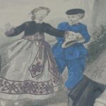 Πίνακας γκραβούρα "Costumes d' Enfants" 1864 - Image 5
