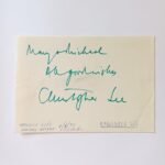 Ιδιόχειρο αυτόγραφο του ηθοποιού Christopher Lee, 1972