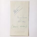 Ιδιόχειρο αυτόγραφο του Jacques-Yves Cousteau, 1979