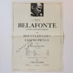 Ιδιόχειρο αυτόγραφο του Harry Belafonte (δεκαετίας '60 -'70)