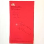Ιδιόχειρο αυτόγραφο της Jill Bennett, στο Royal Opera House του Λονδίνου,1973