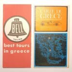 Διαφημιστικό φυλλάδιο "Bell Tours" & Αναδιπλούμενος οδικός χάρτης "Carte de Grece" (δεκαετίας '60) (LOT 2 τεμαχίων)