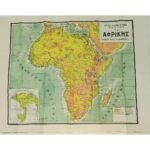 Σχολικός χάρτης "Νέος Χάρτης Γεωφυσικός της Αφρικής" (1941)