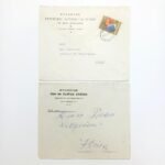 Φάκελοι "Σύλλογος Προσωπικού Χαρτοποιΐας" & "Σύλλογος Κτιστών" δεκαετία '60 από την Πάτρα (LOT 2 τεμαχίων)