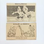 Αλβανικό έπος - Γελοιογραφίες από αποκόμματα εφημερίδων 1940 (LOT 2 τεμαχίων)