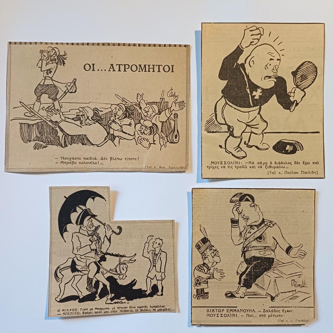 F14-45-A-20260315_155721-1100x1100 WWII - Γελοιογραφίες αποκόμματα από εφημερίδα 1940-1941 (LOT 4 τεμαχίων) - Image 1