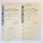 Αποδεικτικά Είσπραξης Τελωνιακού Δασμού Εισαγωγής, αρχές 20ού αιώνα (LOT 2 τεμαχίων)