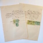 Χειρόγραφες αποδείξεις πληρωμής Πάτρα 1925 (LOT 2 τεμαχίων)
