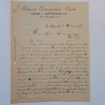 Δισέλιδη χειρόγραφη επιστολή "Πατραϊκή Οινοπνευματική Εταιρία-Χαράλαμπου Γ. Βαρυμπόμπη & Σία" 12/5/1922, Πάτρα - Image 2