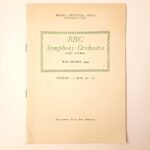 Ιστορικό πρόγραμμα συναυλιών Συμφωνικής Ορχήστρας του BBC - Royal Festival Hall, 15-5-1955, Λονδίνο