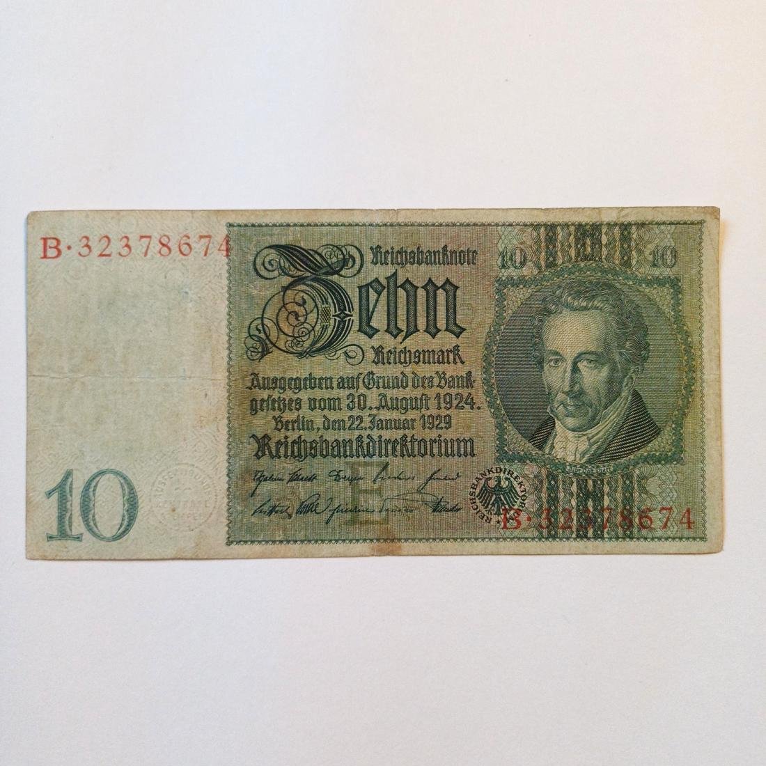 F14-80-A-20260315_174505-1100x1100 Χαρτονόμισμα 10 Reichsmark από τη Τράπεζα του Ράιχ (22-1-1929) - Image 1