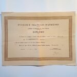 Δίπλωμα γαλλικής γλώσσας "Institut Français d’Athènes" με την υπογραφή του Octave Merlier, 13-4-1959