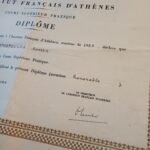 Δίπλωμα γαλλικής γλώσσας "Institut Français d’Athènes" με την υπογραφή του Octave Merlier, 13-4-1959 - Image 2