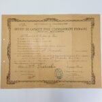 Πιστοποιητικό "Brevet de Capacité pour l’Enseignement Primaire" Γαλλική Δημοκρατία, 14-12-1933