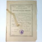 Πιστοποιητικό "Certificat d'Études Primaires" Γαλλική Δημοκρατία, 21-5-1930