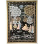 Πίνακας ινδικής ζωγραφικής σε μεταξωτό χαρτί