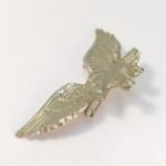 Μεταλλική καρφίτσα αετού με ανοιχτά φτερά, vintage - Image 3