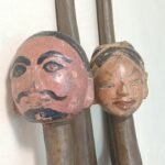 Ξύλινα χειροποίητα διακοσμητικά τοίχου λαϊκής τέχνης, προέλευσης Νεπάλ (Συλλογή 2 τεμαχίων) - Image 5