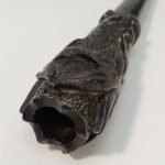 Παραδοσιακή πίπα καπνού "Chillum" με χειροποίητα σκαλίσματα - Image 2