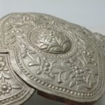 Παραδοσιακή Βαλκανική ασημένια (φαρμακερό) πόρπη "ασημοζούναρο" με χρονολογία "1911" - Image 7