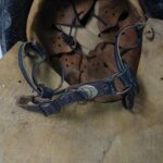 Γερμανικό κράνος Μ34, τύπου Stahlhelm, του Πυροσβεστικού σώματος με δερμάτινο προστατευτικό λαιμού (WWII) - Image 5