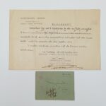 Κατοχή 1944/ Στρατόπεδο Χαϊδαρίου: Βεβαίωση Αποφυλάκισης & Δελτίο Βοηθήματος Αρχιεπισκοπής Αθηνών (2 τεκμήρια)