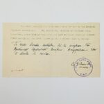 Έντυπο επίταξης οικήματος από τους Βρετανούς αμέσως μετά τα Δεκεμβριανά (4-1-1945)