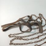 Παλιό δερμάτινο καπίστρι (χαλινάρι) με αλυσίδα για μεγάλα ζώα (πρώτο μισό 20ού αιώνα) - Image 6